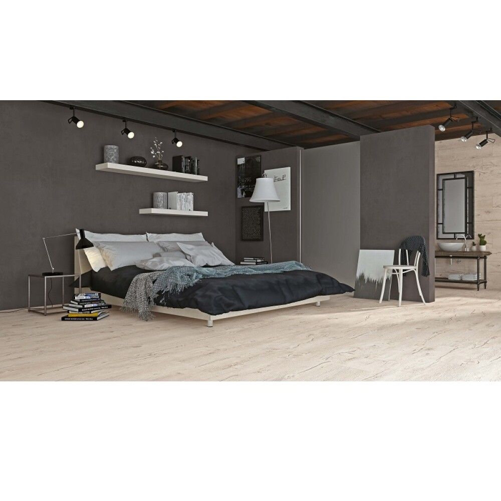 Lattialaatta Fable valkoinen 22,5 x 90 cm