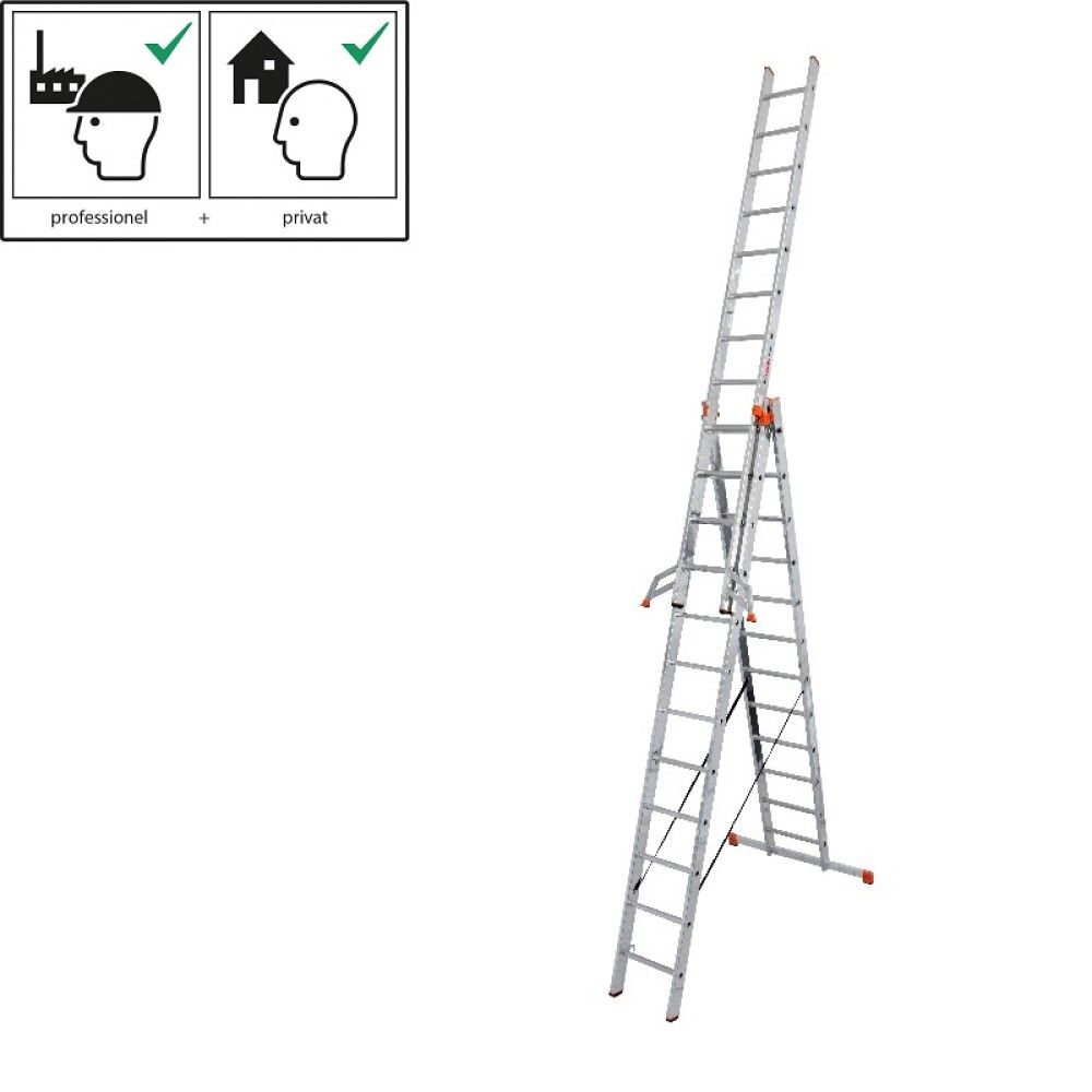 Monitoimitikkaat Krause Tribolo 3 x 10 Alumiini 7,65 m