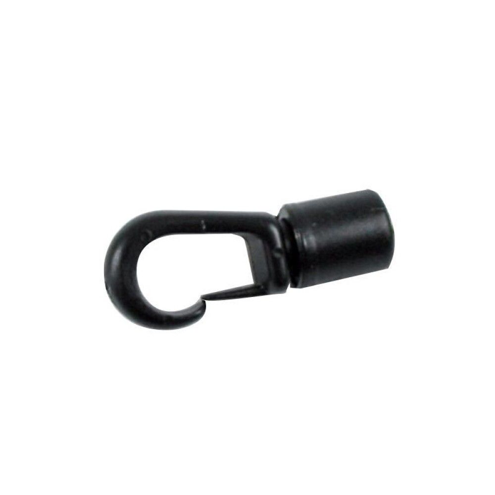 Lukittuva nylonkoukku musta 5-6 mm