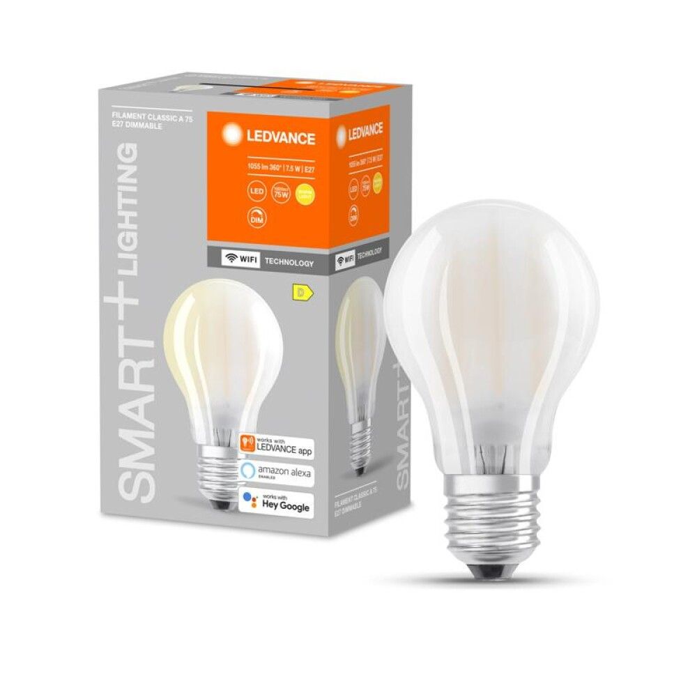 LED-lamppu Ledvance Smart+ WiFi Classic DIM 2700 K E27 7,5 W