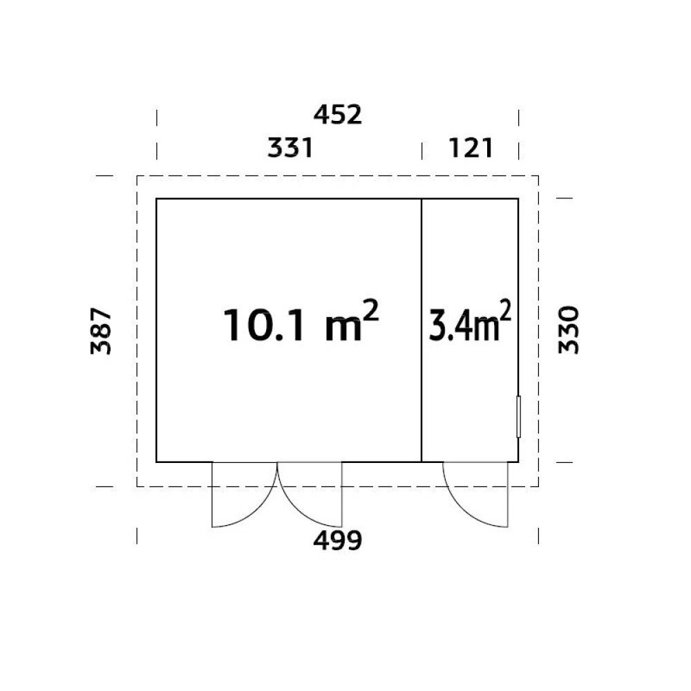 Varasto Palmako Kalle 13,5 m²