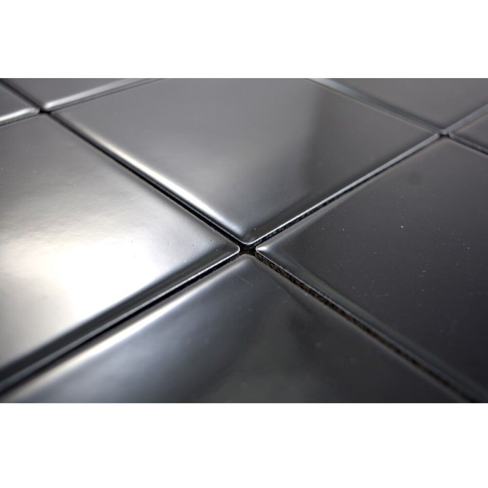 Mosaiikkilaatta Fliesen Quadrat Uni musta 29,8 x 29,8 cm