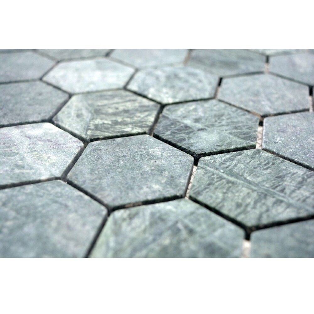 Mosaiikkilaatta Hexagon Uni MOS HXN 407 Vihreä 29,8 x 30,5 cm