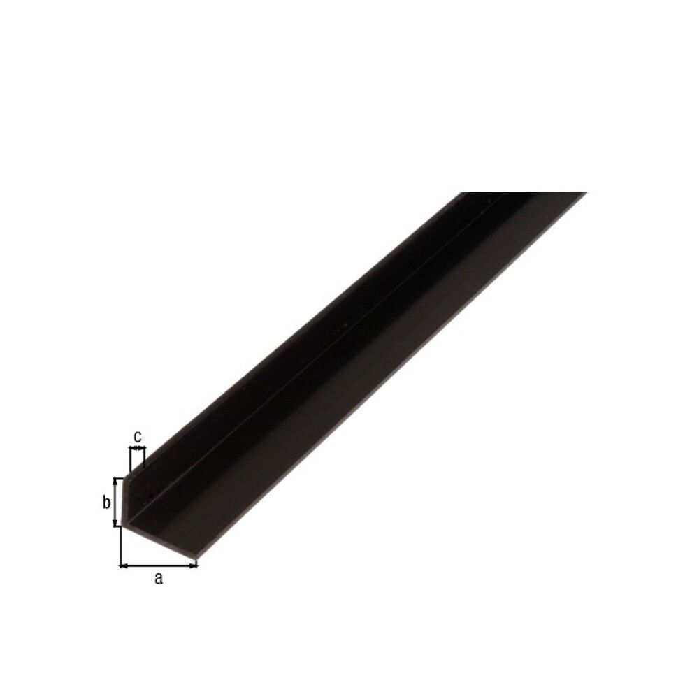 L-kulmaprofiili Musta 25 x 20 x 1000 mm