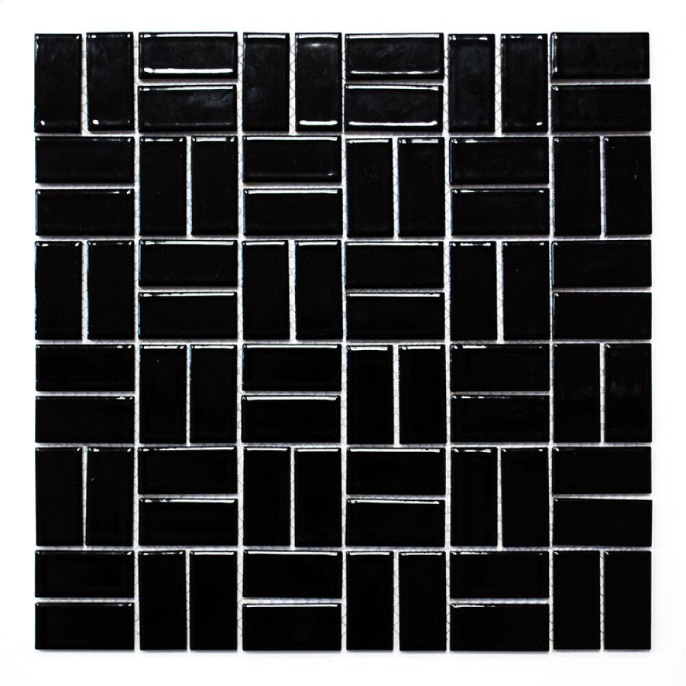 Mosaiikkilaatta Fliesen Windmill Uni musta 29,8 x 29,8 cm