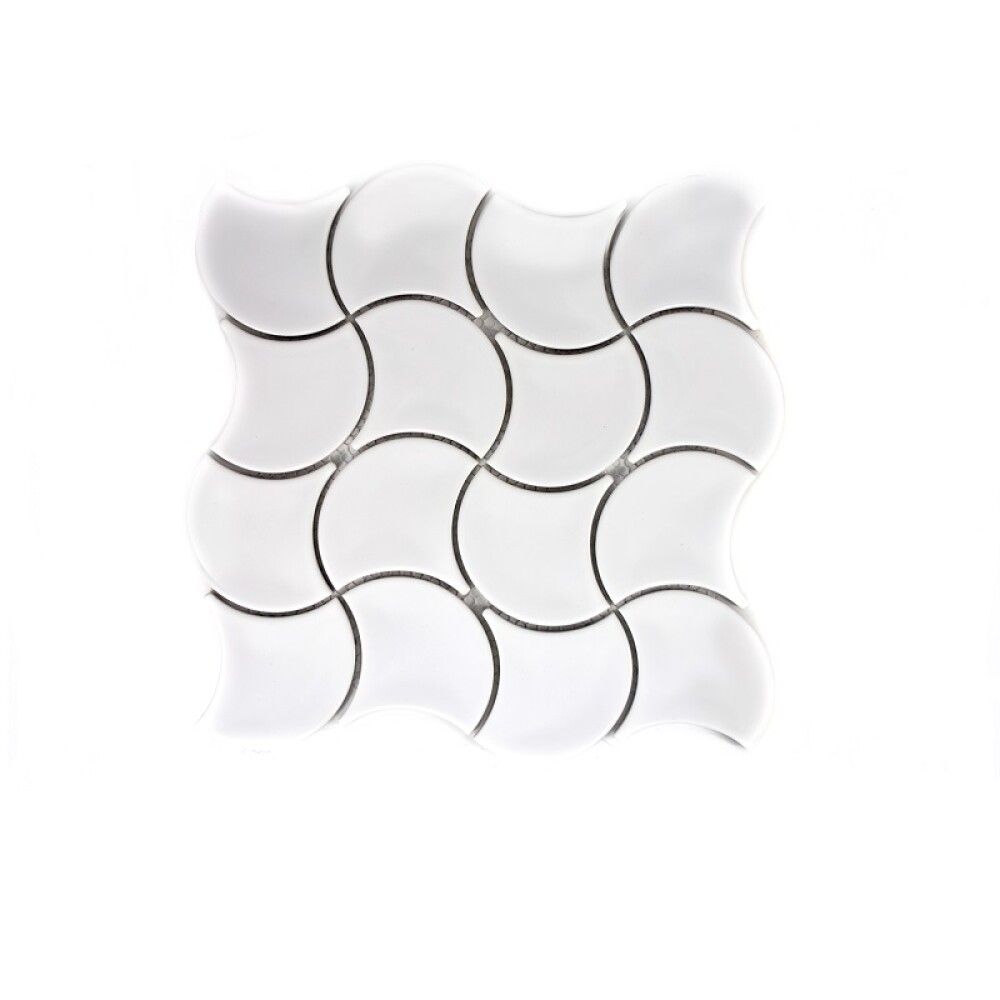 Mosaiikki Wave Valkoinen