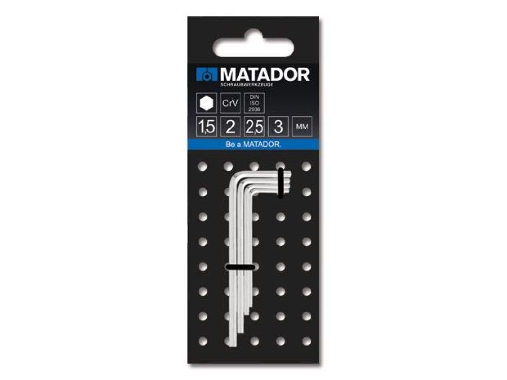 Kuusiokoloavainsarja Matador 1,5 - 3 mm 4-os.