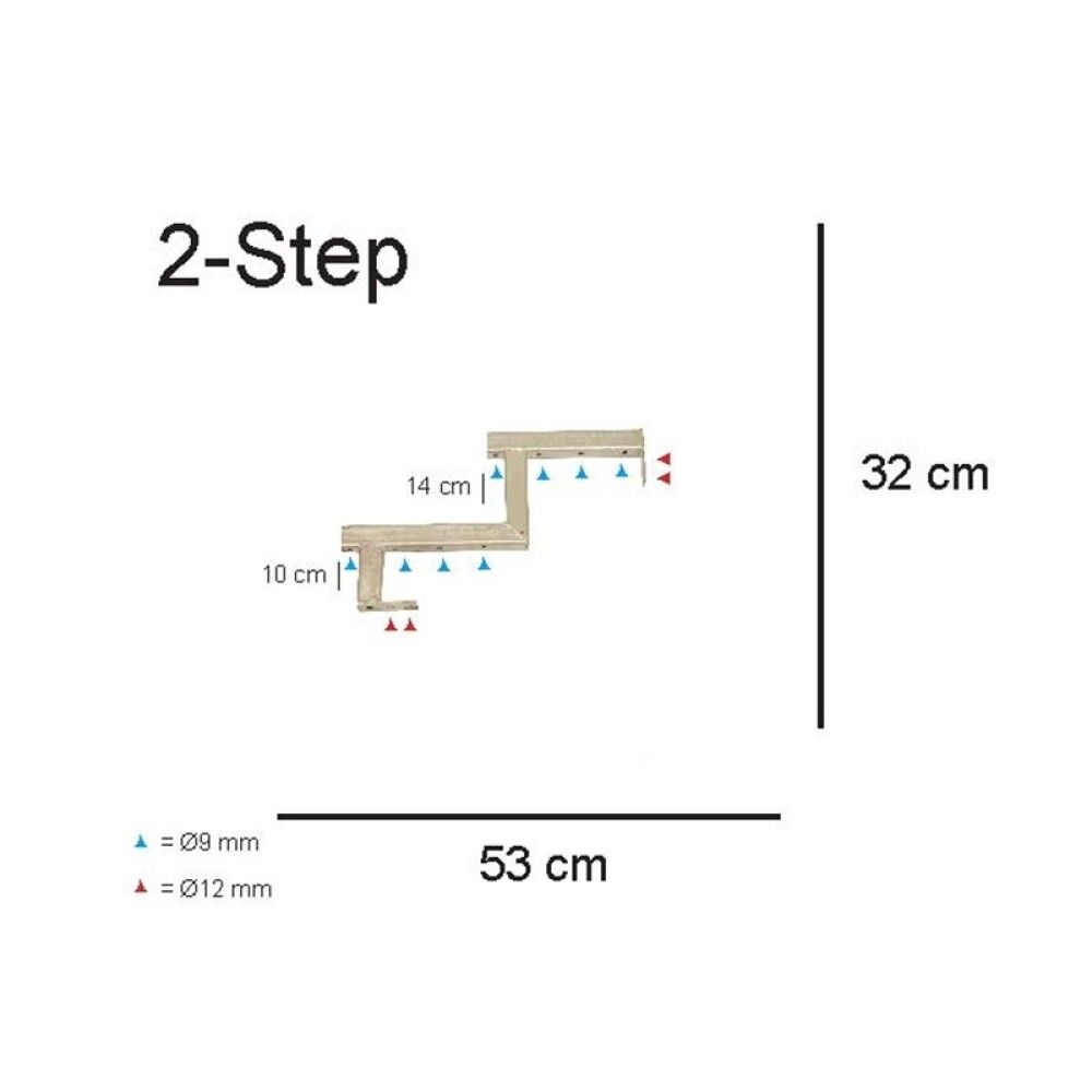 Porrasrunko Hortus Galvanoitu 2-askelmaa
