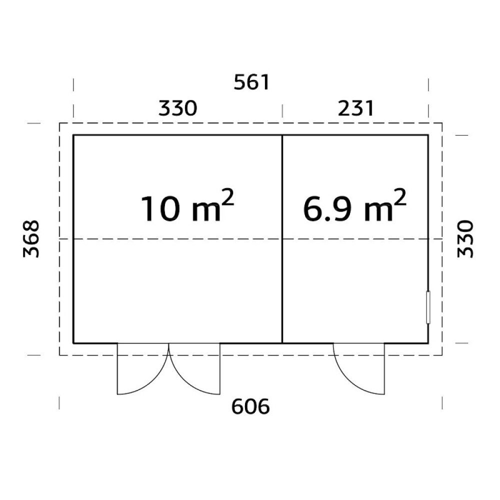 Varasto Palmako Olaf 16,9 m²