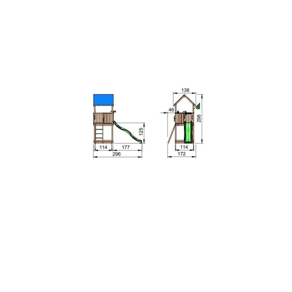 Leikkitorni Jungle Gym Castle