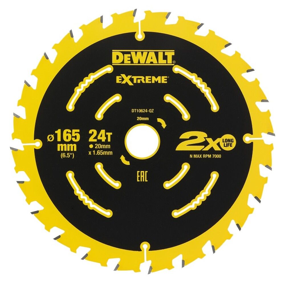 Pyörösahanterä DeWalt DT10624-QZ 165 x 20 x 24T