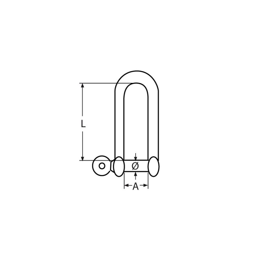Sakkeli Marinetech pitkä RST Ø 5 mm
