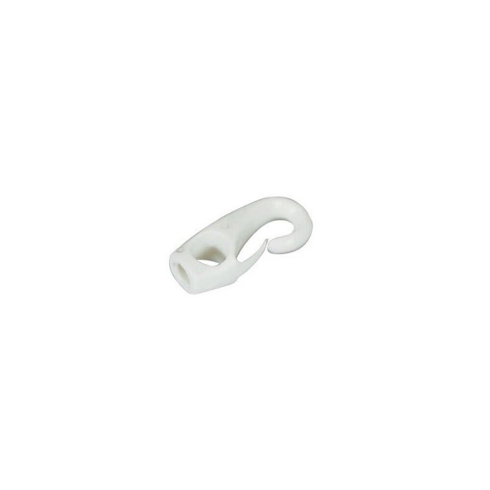 Lukittuva nylonkoukku valkoinen 5-6 mm