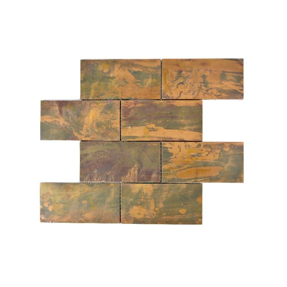 Mosaiikkilaatta Fliesen Subway kupari 30,6 x 30,2 cm