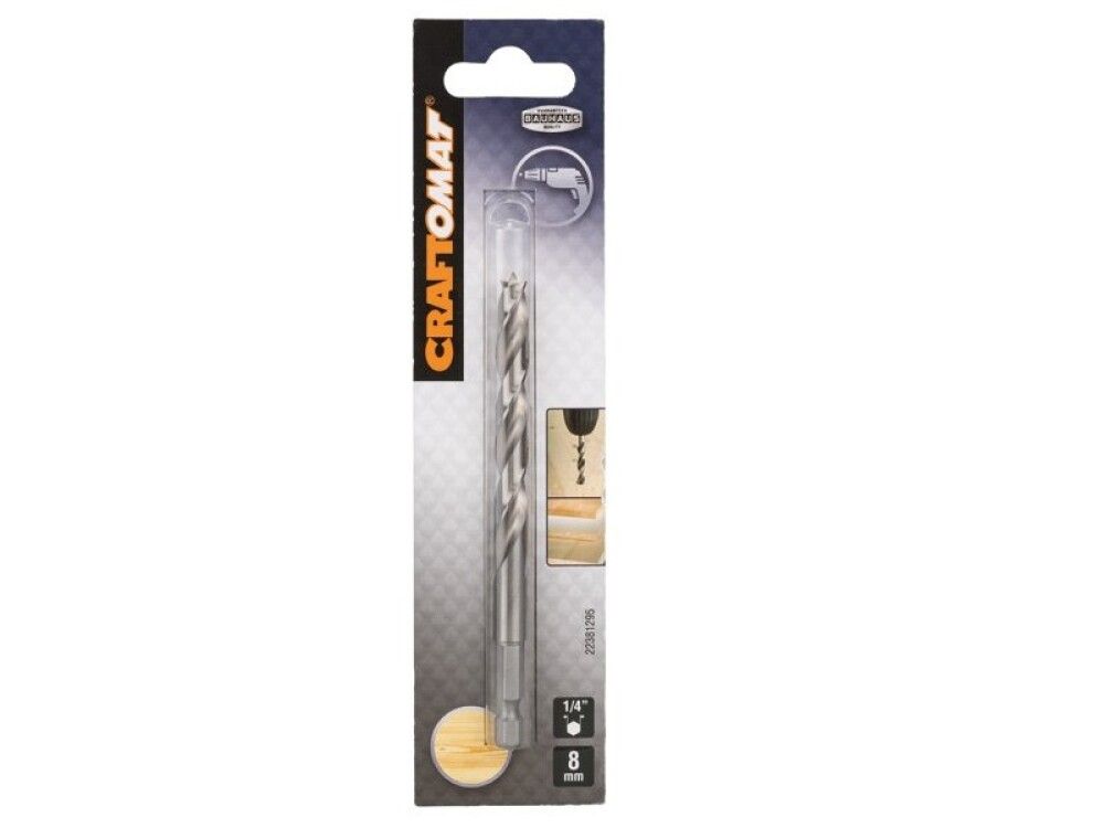 Puuporanterä Craftomat kuusiokanta 8 mm