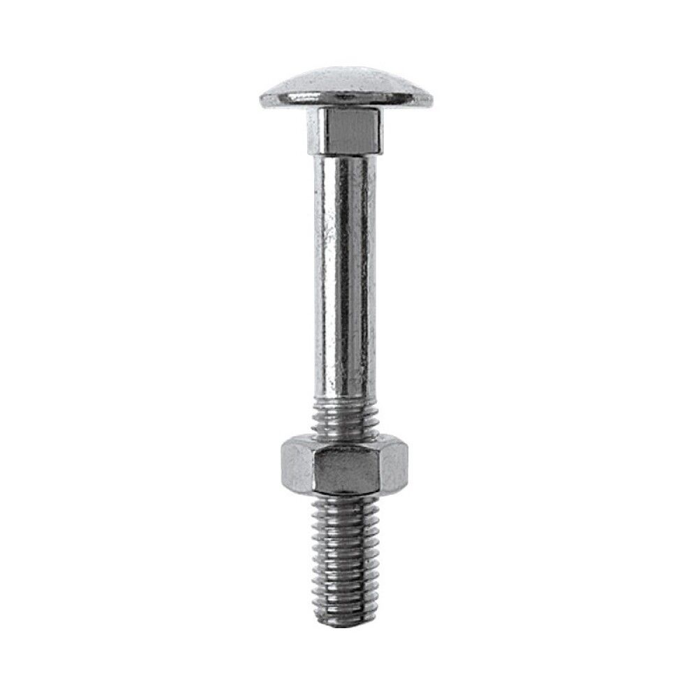 Lukkoruuvi mutterilla Profi Depot DIN 603 sinkitty M6 x 100 mm 100 kpl