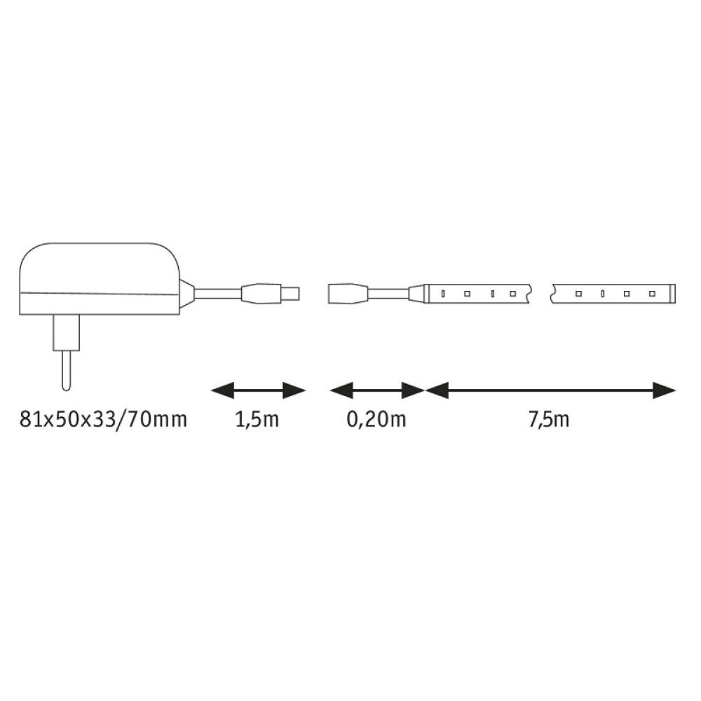 LED-nauha Setti SimpLED Päivänvalo 7,5m