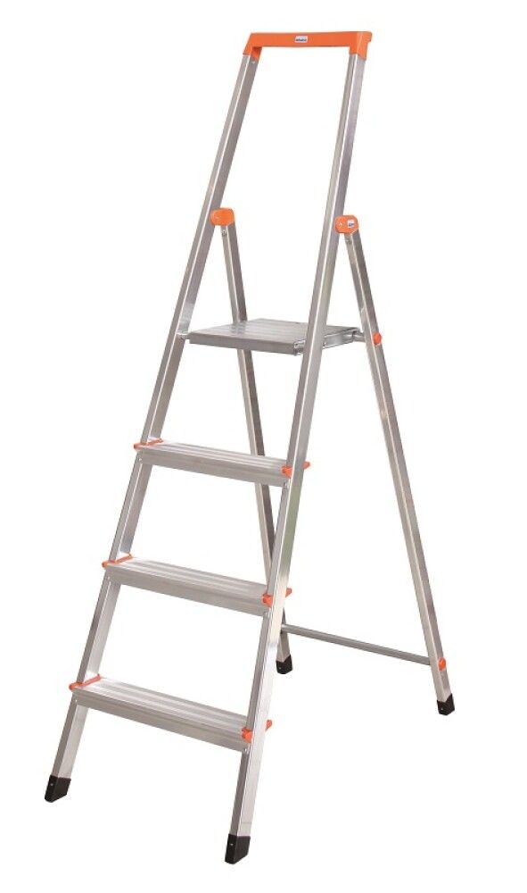 Taloustikkaat Krause Alumiini 4-askelmaiset 2,85 m