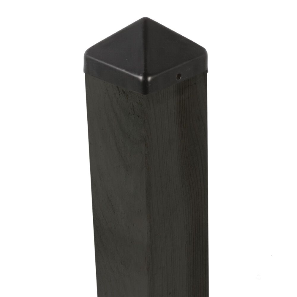 Tolpanhattu ruuvattava musta 91 x 91 mm