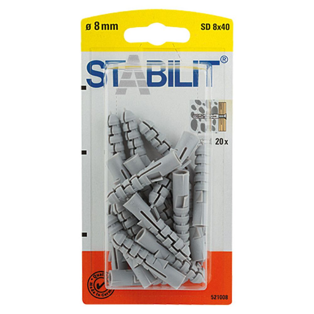 Välitulppa Stabilit 8 x 40 mm 20 kpl/pkt