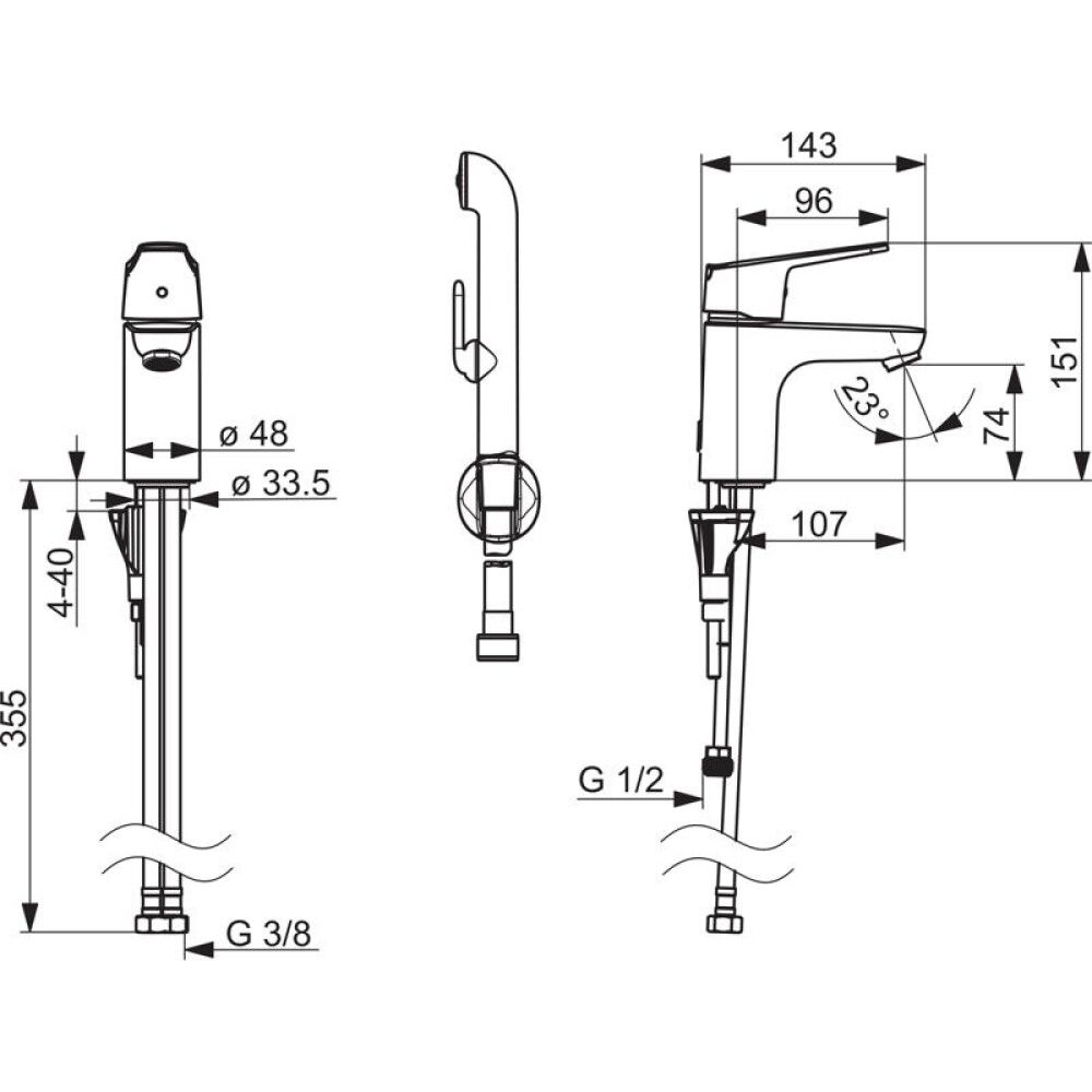 Pesuallashana Oras Vega 1812FG-33 Bidetta