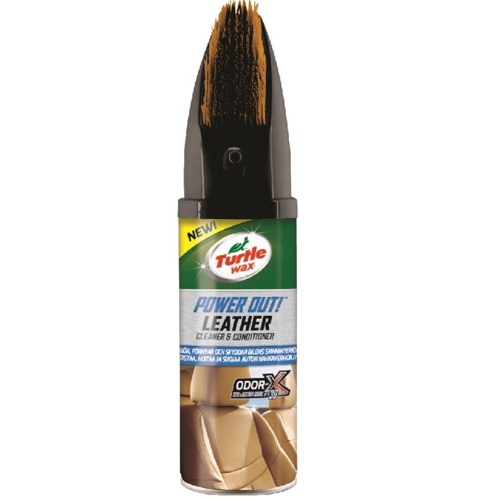 Nahkapintojen puhdistusaine Turtle Wax POWER OUT! Leather Cleaner & Conditioner 400 ml