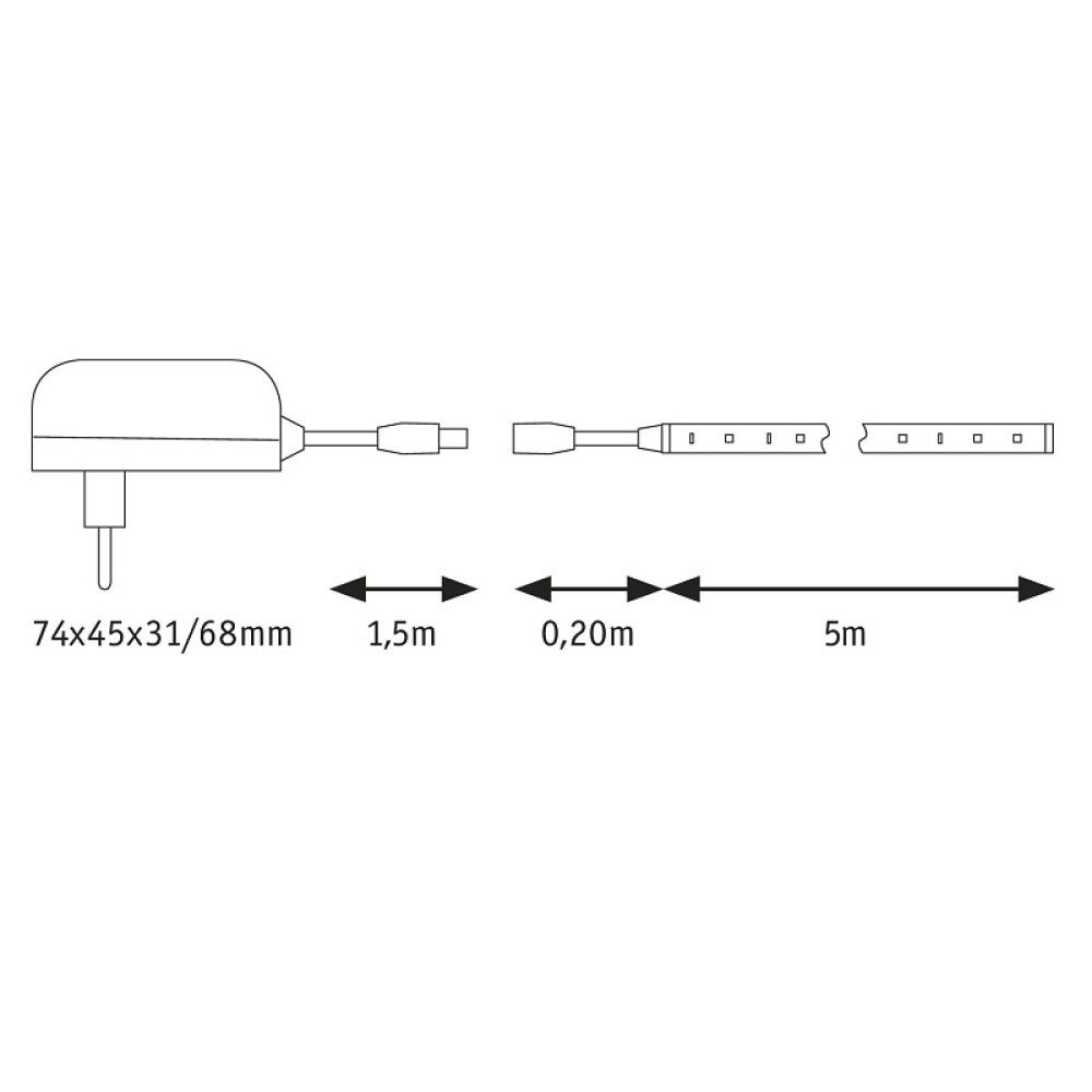 LED-nauha Setti SimpLED Päivänvalo 5m