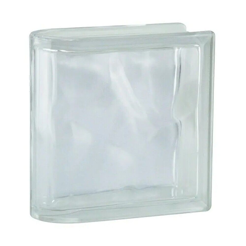 Lasitiili Seves Glassblock Wave Pääty Kirkas 19 x 19 x 8 cm
