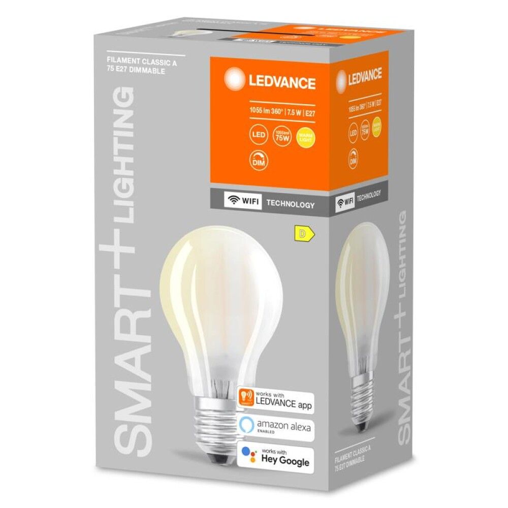 LED-lamppu Ledvance Smart+ WiFi Classic DIM 2700 K E27 7,5 W