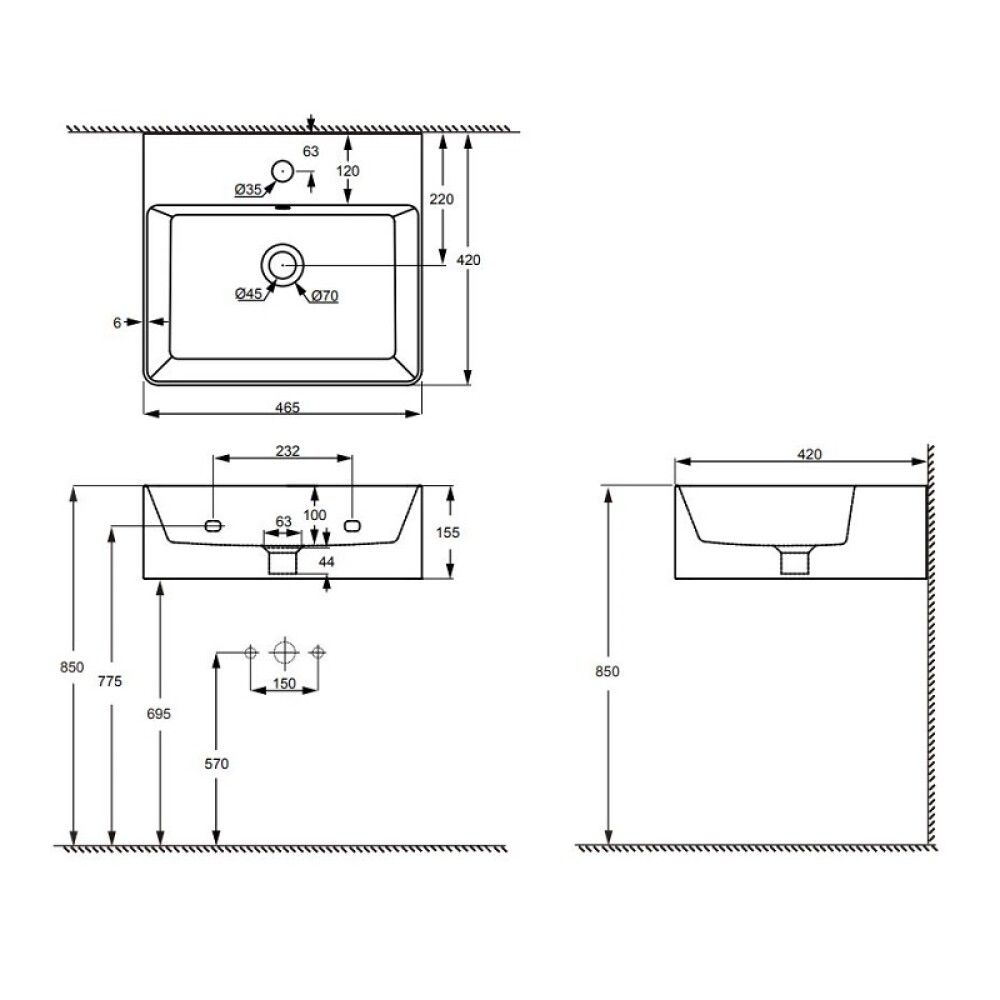 Pesuallas Camargue Miami Twice Musta/Valkoinen 46,5 x 42 cm