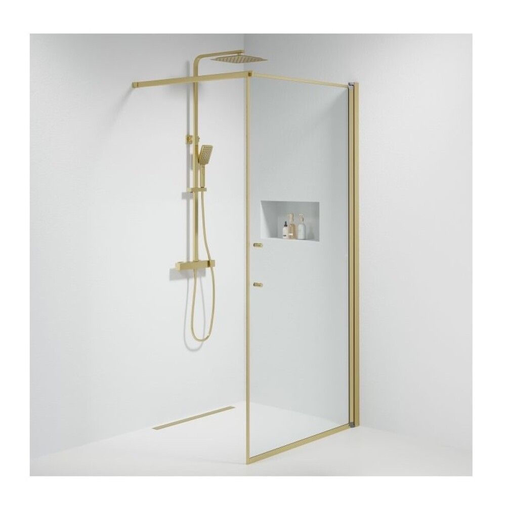 Profiilisetti Camargue Skärgård, suihkuovi, harjattu messinki