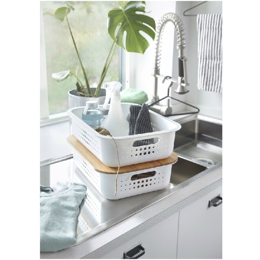 Säilytyskori SmartStore Basket Recycled 6 L Valkoinen 37 x 28 x 10 cm