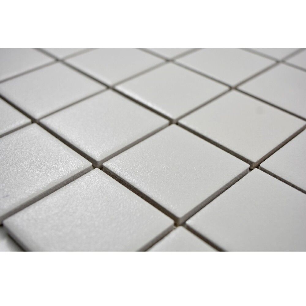 Mosaiikkilaatta Fliesen Quadrat Uni valkoinen 29,8 x 29,8 cm