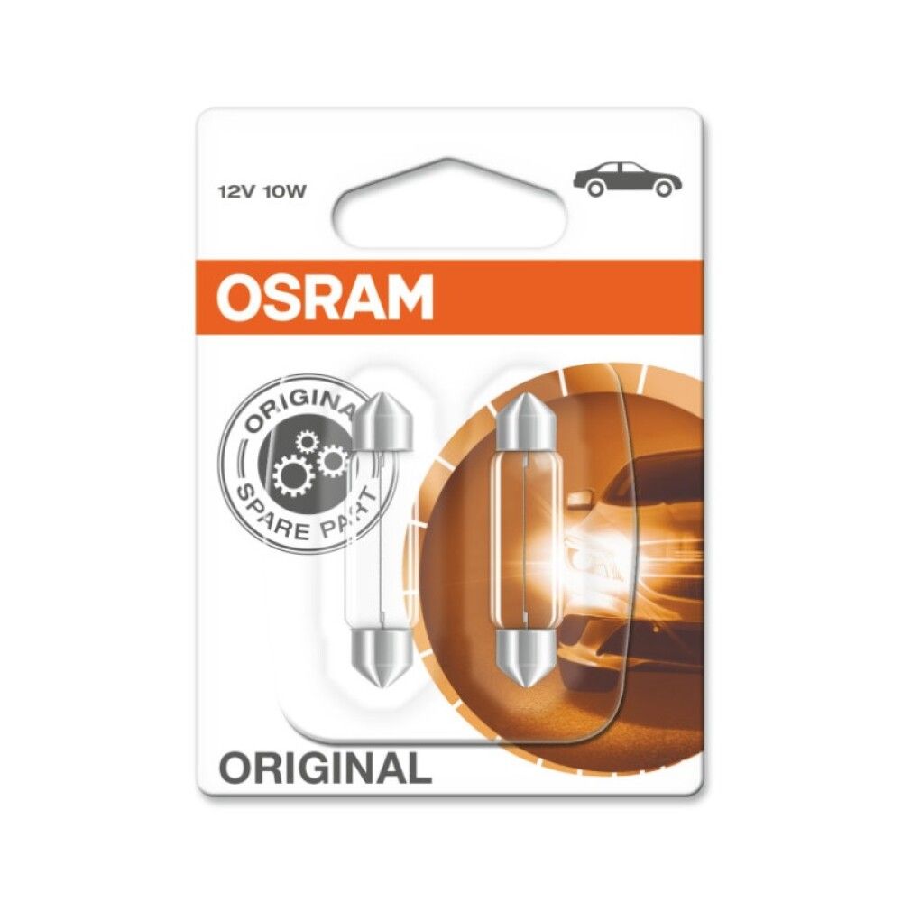 Polttimo Osram Original Rekisterikilvenvalo 6411 10W 2 kpl