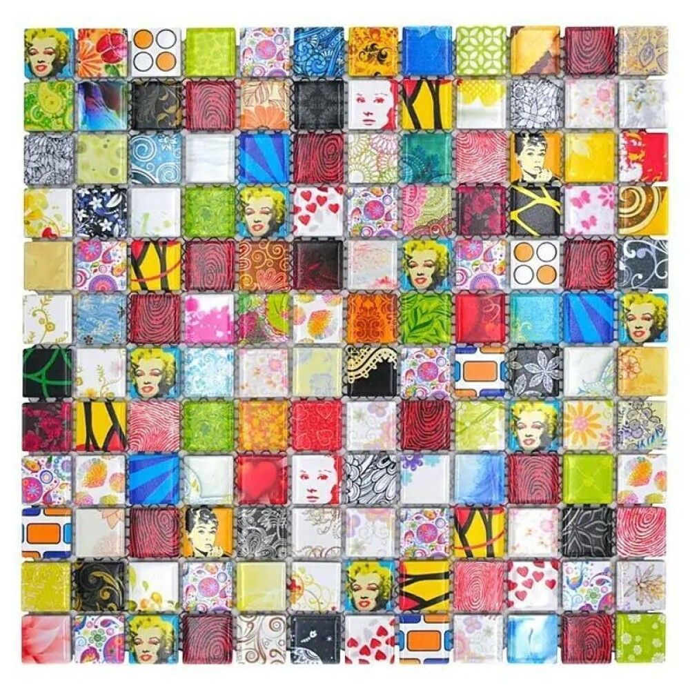 Mosaiikki Quadrat Mix CG STAR Monivärinen 30 x 30 cm