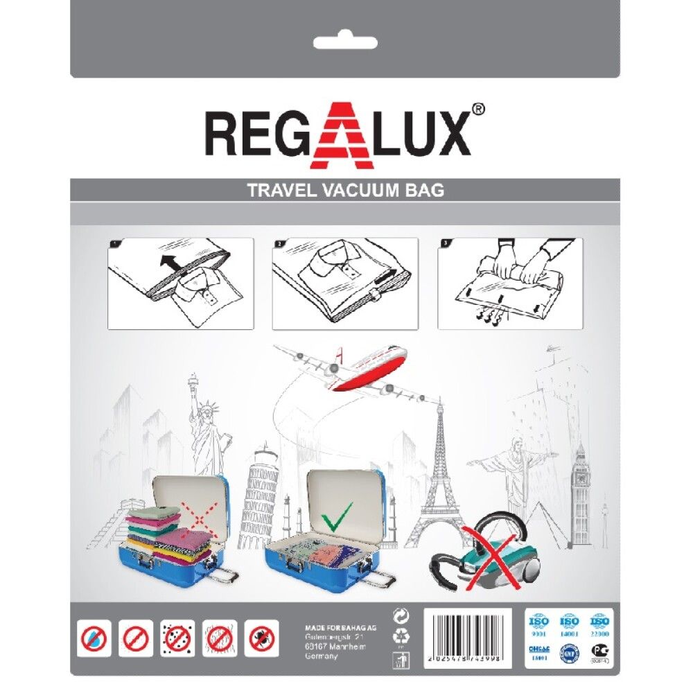 Tyhjiöpussi Regalux Rullattava 60 x 40 cm 2 kpl