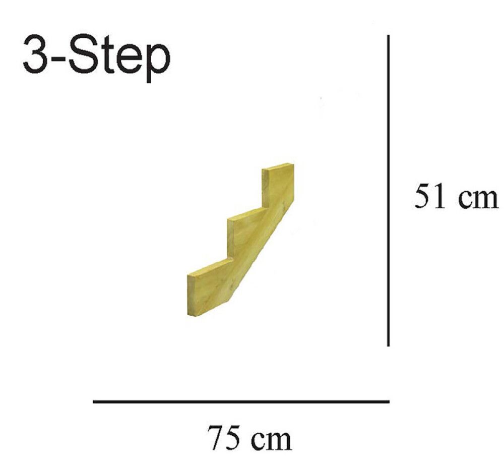 Porrasrunko Hortus 3-askelmaa Painekyllästetty vihreä