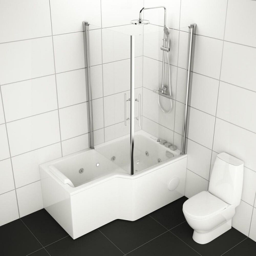 Suihkunurkan magneettiprofiili Camargue Skärgård musta 162,5 cm