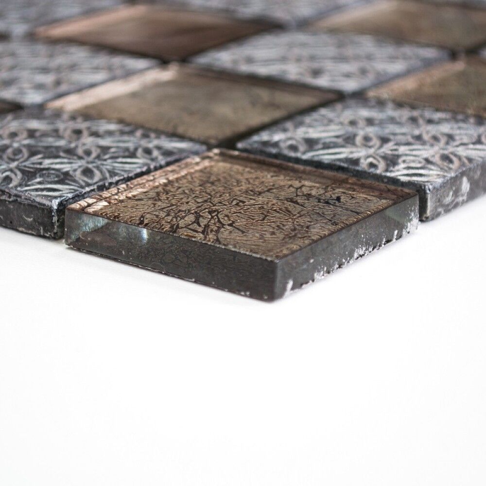 Mosaiikkilaatta Fliesen Quadrat Crystal Mix beige 30 x 30 cm