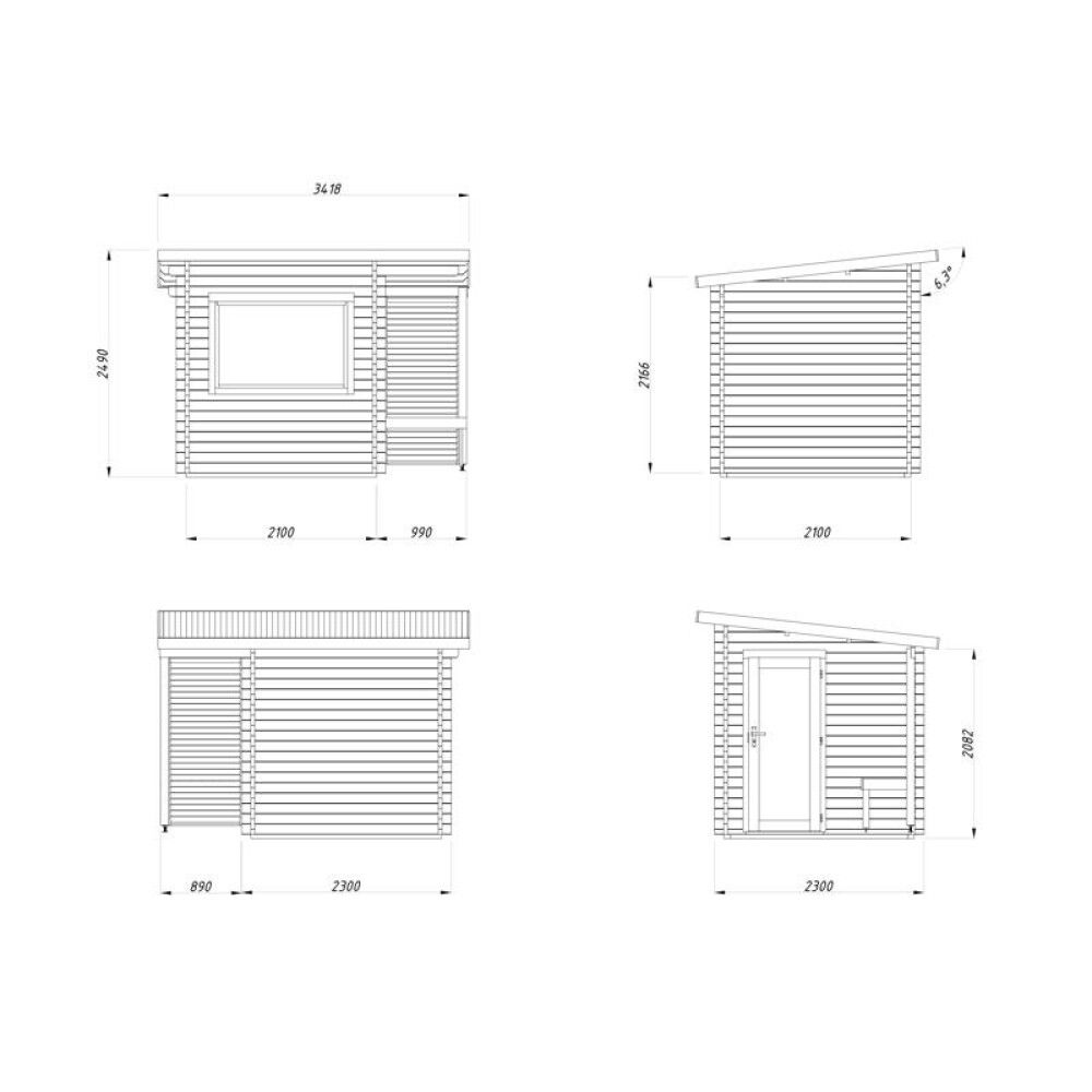 Sauna Palmako Sanna 4,1 m²