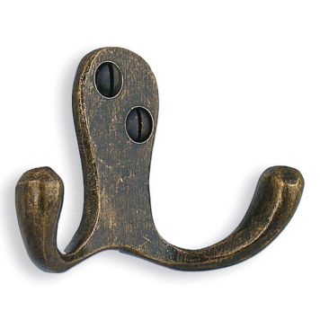 Kaksoiskoukku Beslagsboden BA246 44 mm antiikkimessinki