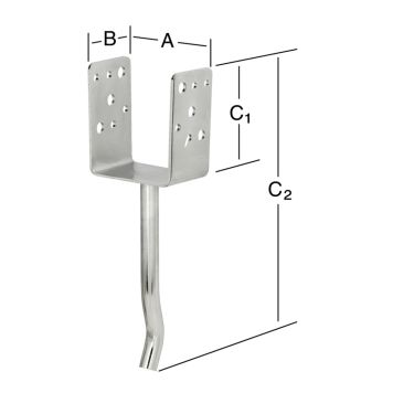 Pilarikenkä 121 x 65 x 125 mm RST