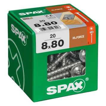 Puuruuvi Spax HI.FORCE TRX WIROX 8x80 mm 20KPL