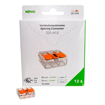 Rasialiitin Wago 221 3-nap 12 kpl