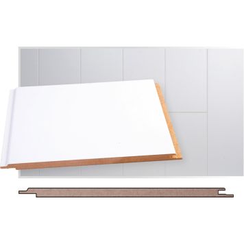 Kattopaneeli Maler MDF Valkoinen Puolikiiltävä STP-0 8 x 185 x 2070 mm