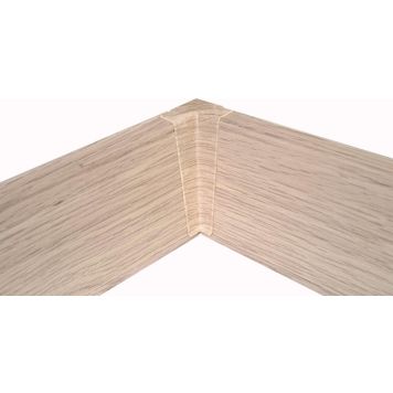 Jalkalistan sisänurkka Maler PVC Valkotammi 22 x 75 mm