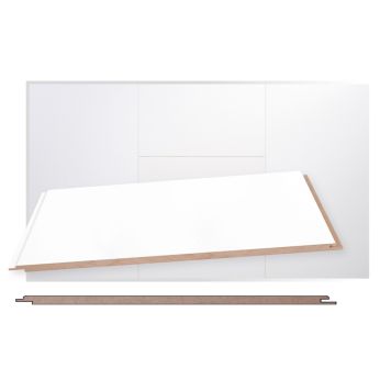 Lyhyt MDF-kattopaneeli Maler STP-0 E0 puhdas valkoinen 8 x 315 x 1200 mm