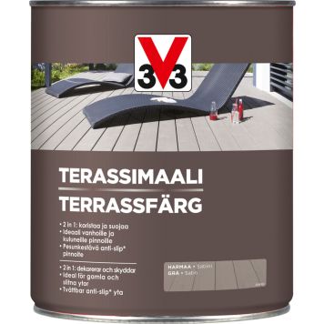 Terassimaali V33 Harmaa 2,5 L
