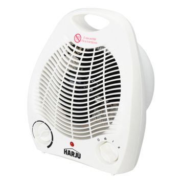 Lämpöpuhallin Harju 1000/2000 W valkoinen 22 x 13,5 x 22 cm
