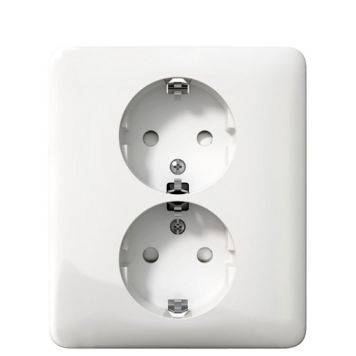 Pistorasia Schneider Electric Exxact 2- osainen Maadoitettu Valkoinen